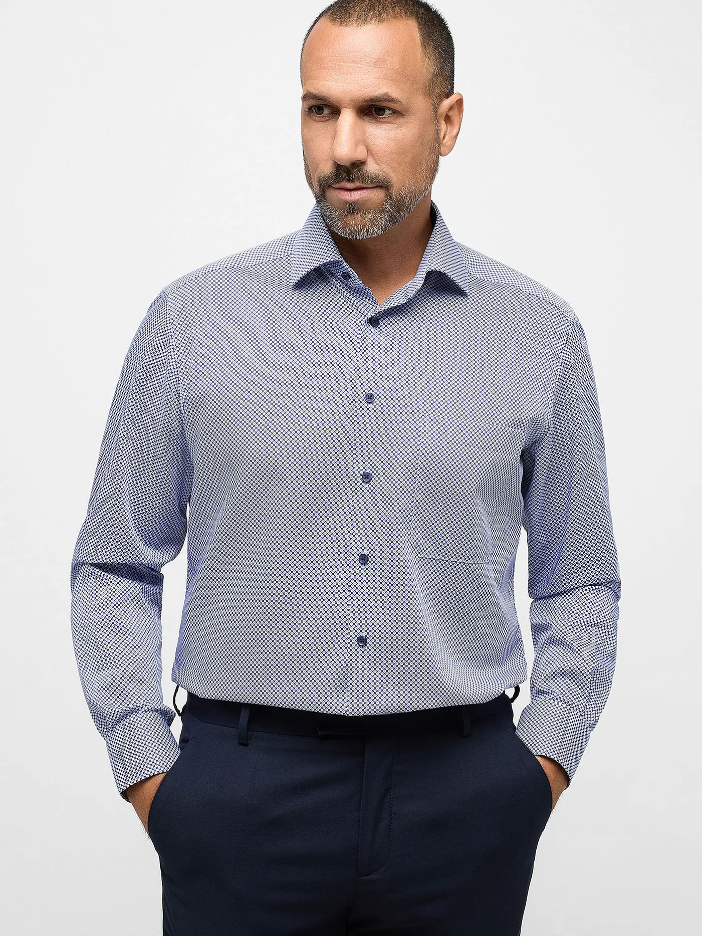 ETERNA | Hemd Comfort Fit | blau